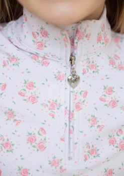 Junior AirTec Short Sleeve Base Layer - Vintage Rose -Black Heart Equestrian Store 092A1362