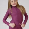 Junior AirTec Base Layer - Damson -Black Heart Equestrian Store 092A1512 2