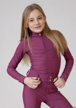 Junior AirTec Base Layer - Damson