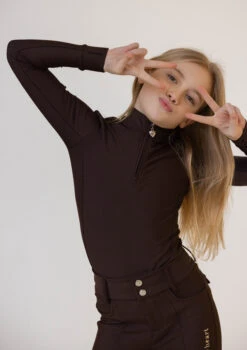 Junior AirTec Base Layer - Espresso -Black Heart Equestrian Store 092A1671