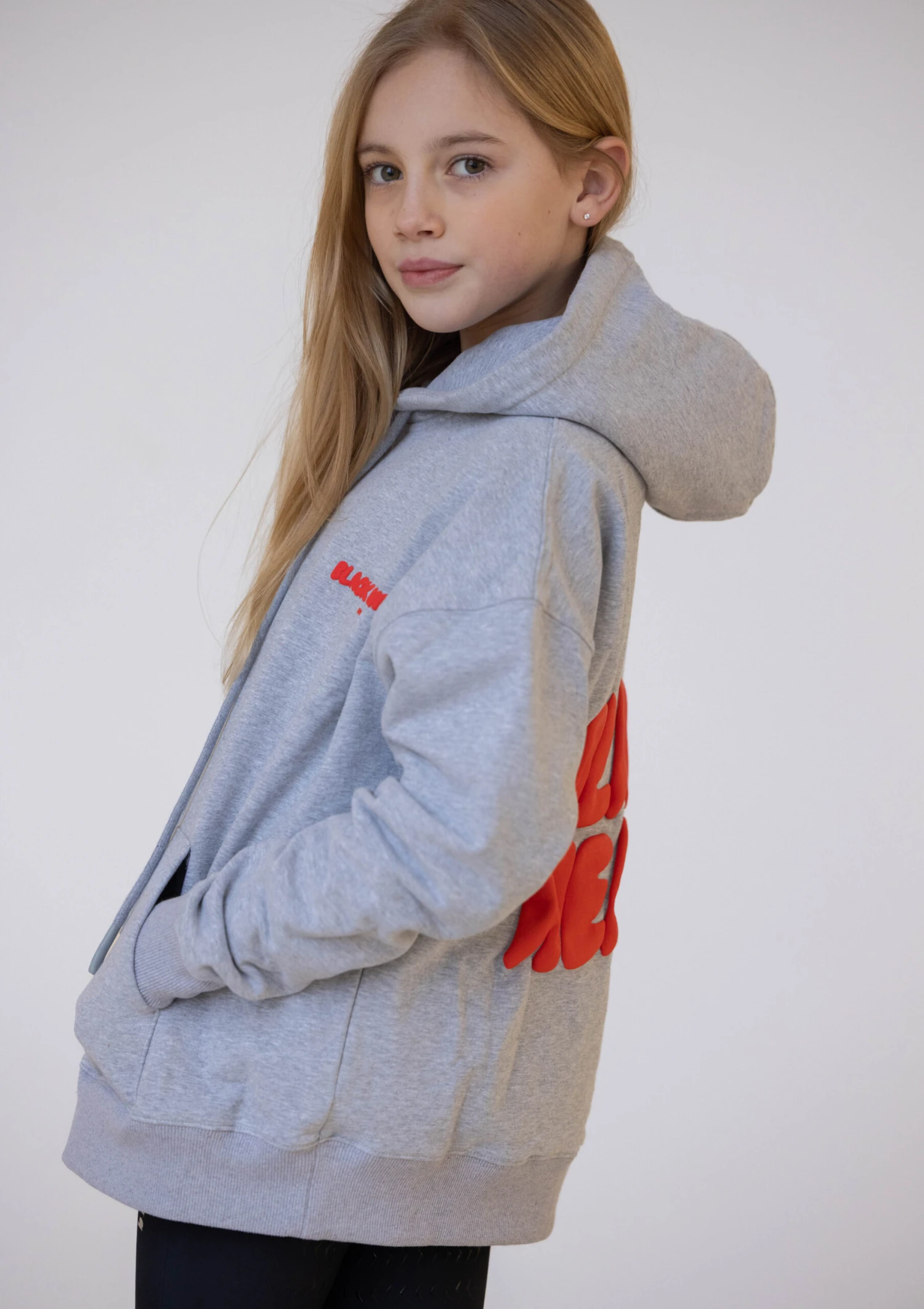 Junior Bubble Print Hoodie - Red Heather 5 Junior Bubble Print Hoodie - Red Heather - Image 3