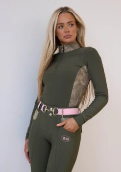 AirTec Base Layer - Pine With Camo Trim -Black Heart Equestrian Store 092A9839