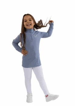 Junior Sparkle Base Layer - Blue 14 Junior Sparkle Base Layer - Blue -Black Heart Equestrian Store 13