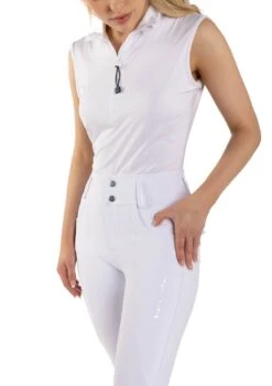 Sleeveless Base Layer - White -Black Heart Equestrian Store 24