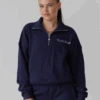 Collegiate Cropped Half Zip - Navy 1 Collegiate Cropped Half Zip - Navy -Black Heart Equestrian Store 243 4763d7f2 2e02 4ff5 b9a7 da2131aceb97