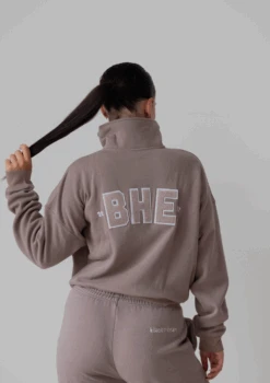 Collegiate Cropped Half Zip - Latte -Black Heart Equestrian Store 277 8920a38a 4970 45d4 a893 9e760fcf5d85