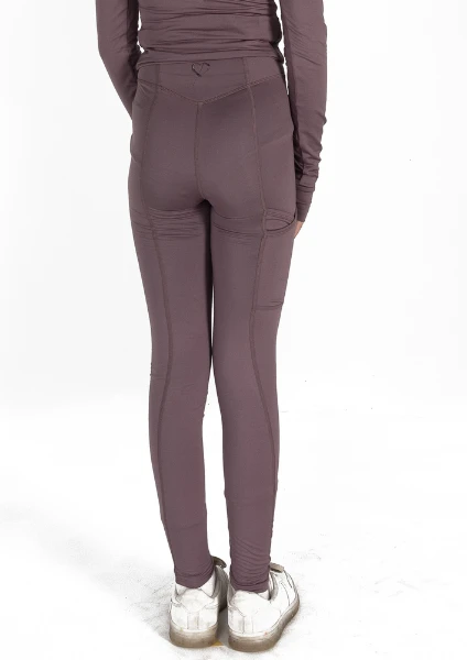 Junior Flex Riding Leggings - Pecan 5 Junior Flex Riding Leggings - Pecan - Image 3