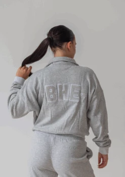 Collegiate Cropped Half Zip - Grey 8 Collegiate Cropped Half Zip - Grey -Black Heart Equestrian Store 282