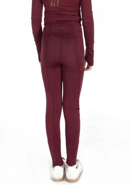 Junior Flex Riding Leggings - Wine 3 Junior Flex Riding Leggings - Wine - Image 2