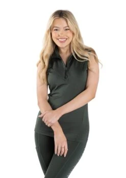 Sleeveless Base Layer - Forest Green -Black Heart Equestrian Store 41