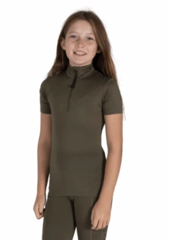 Junior Short Sleeve Base Layer - Khaki
