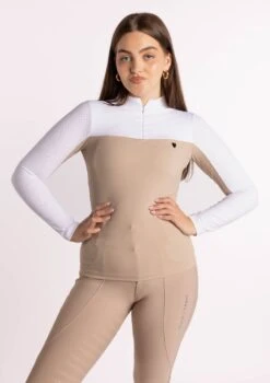 AirTec Show Shirt - White And Biscuit -Black Heart Equestrian Store 4 39fc3050 7dc8 4d42 ae6e a84282e308d9