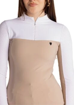 AirTec Show Shirt - White And Biscuit -Black Heart Equestrian Store 5 ba77d554 e59e 4e25 88ac 6034c352106d