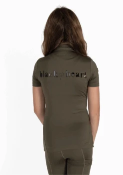Junior Short Sleeve Base Layer - Khaki -Black Heart Equestrian Store 64