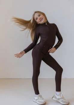 Junior AirTec Base Layer - Espresso -Black Heart Equestrian Store 792A1113