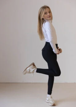 Junior AirTec Base Layer - White -Black Heart Equestrian Store 792A1237