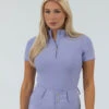 AirTec Short Sleeve Base Layer - Lilac -Black Heart Equestrian Store 92A0760