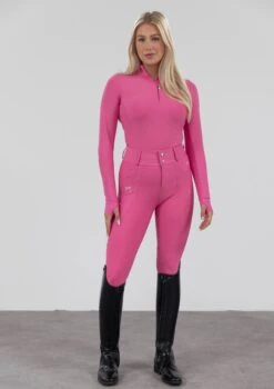 AirTec Base Layer - Barbie Pink -Black Heart Equestrian Store 92A1261