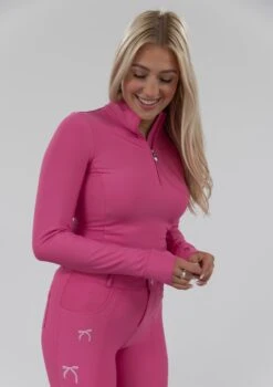 AirTec Base Layer - Barbie Pink -Black Heart Equestrian Store 92A1382