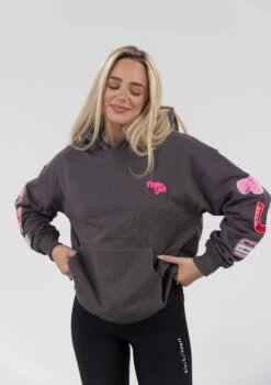 Horse Girl Patch Hoodie - Charcoal 17 Horse Girl Patch Hoodie - Charcoal -Black Heart Equestrian Store 92A1467