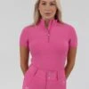 AirTec Short Sleeve Base Layer - Barbie Pink -Black Heart Equestrian Store 92A1556