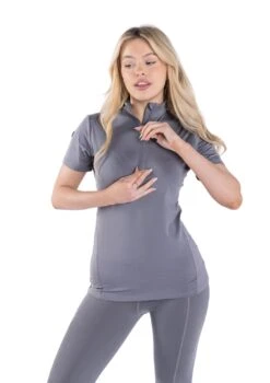 Short Sleeve Base Layer - Grey -Black Heart Equestrian Store 9 b61e2131 6fe9 4711 8f4d 65714d653ca0