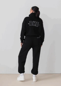 Collegiate Cropped Half Zip - Black -Black Heart Equestrian Store BLACKCOLLEGIATE 3