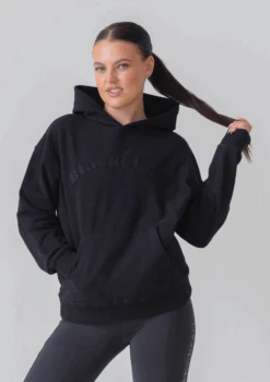Timeless Appliqué Hoodie- Black