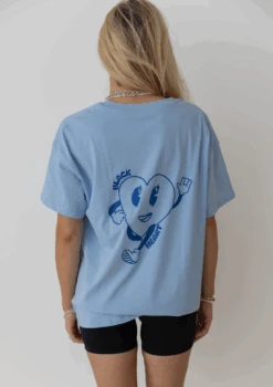 Running Heart T Shirt - Blue -Black Heart Equestrian Store BLUETSHIRT 5