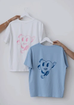 Running Heart T Shirt - Blue -Black Heart Equestrian Store BLUETSHIRT 8