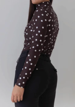 AirTec Base Layer - Brown Polka Dot 15 AirTec Base Layer - Brown Polka Dot -Black Heart Equestrian Store BPDBASELAYER 6