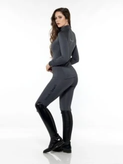 Flex Riding Leggings - Charcoal 13 Flex Riding Leggings - Charcoal -Black Heart Equestrian Store Base Later Charcoal 0003