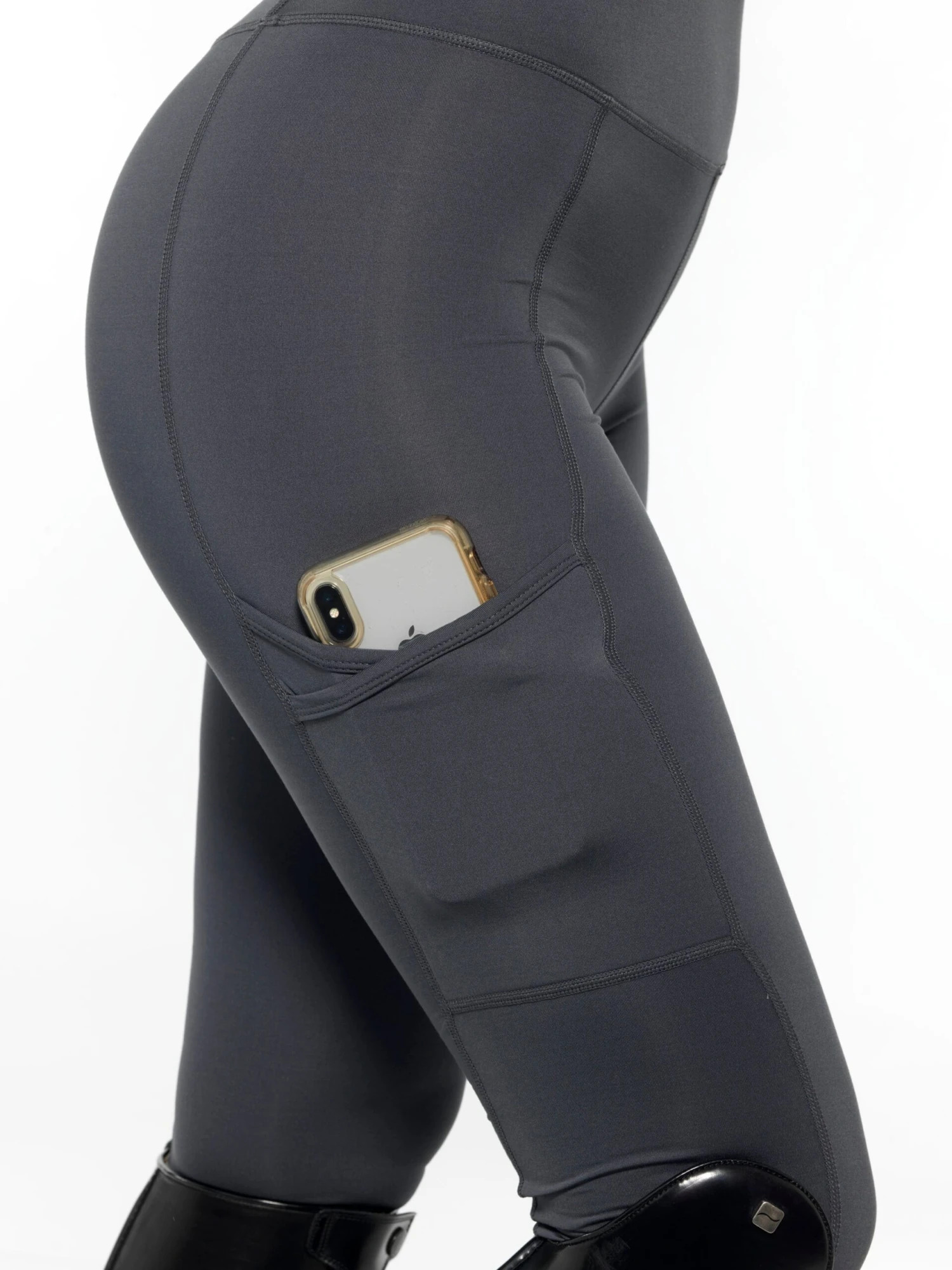 Flex Riding Leggings - Charcoal 9 Flex Riding Leggings - Charcoal - Image 7