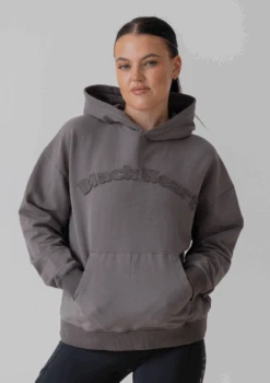 Timeless Appliqué Hoodie- Cement