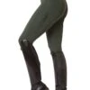 Flex Riding Leggings - Forest Green -Black Heart Equestrian Store FOREST GREEN LEGGINGS SIDE