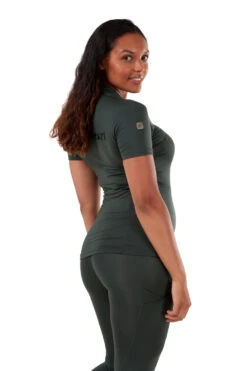 Short Sleeve Base Layer - Forest Green -Black Heart Equestrian Store Forest 02