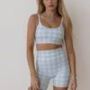 Active Sports Bra - Blue Check -Black Heart Equestrian Store GINGHAMSET 6 6e02ef2a 0a0f 4280 b203 b4402dd52f2a