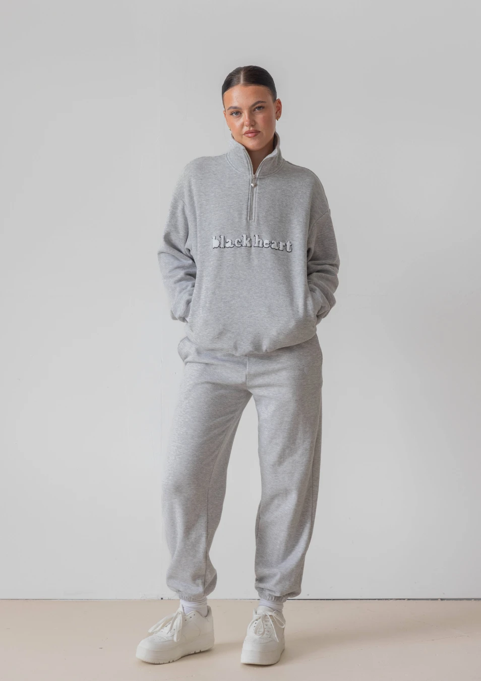 Half Zip Essentials Sweater - Grey 5 Half Zip Essentials Sweater - Grey - Image 3