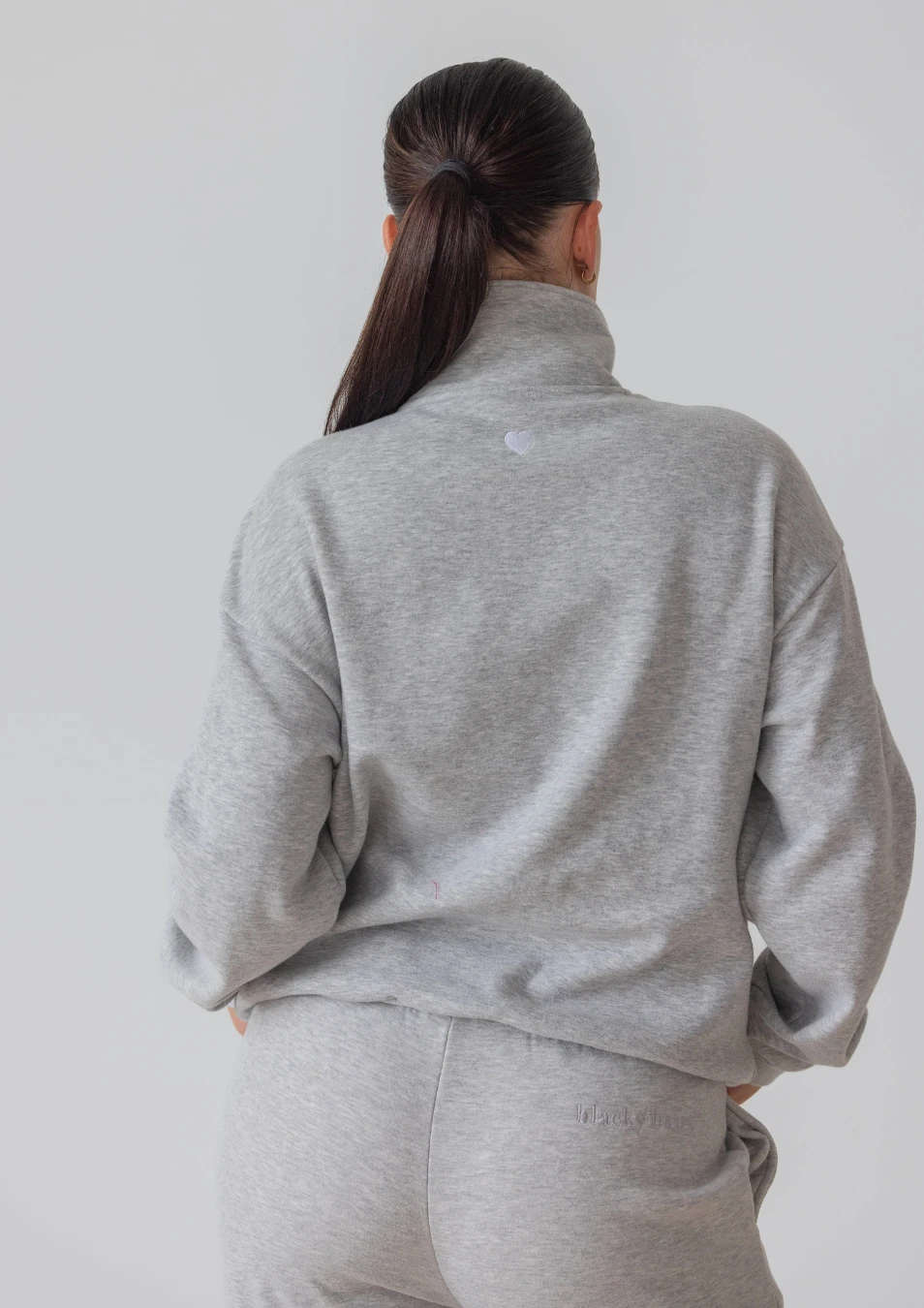 Half Zip Essentials Sweater - Grey 4 Half Zip Essentials Sweater - Grey - Image 2