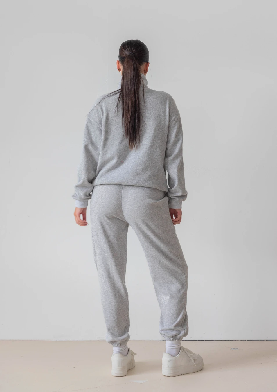 Half Zip Essentials Sweater - Grey 7 Half Zip Essentials Sweater - Grey - Image 5