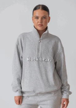 Half Zip Essentials Sweater - Grey