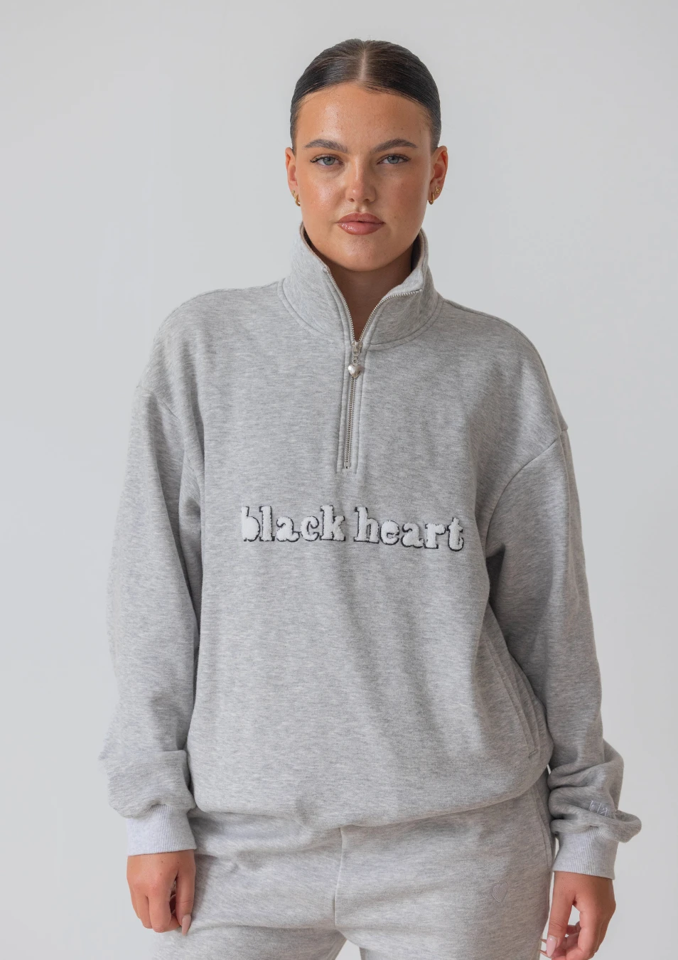 Half Zip Essentials Sweater - Grey 3 Half Zip Essentials Sweater - Grey