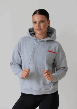 Bubble Print Hoodie - Red Heather