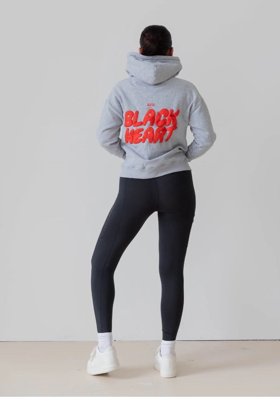 Bubble Print Hoodie - Red Heather 6 Bubble Print Hoodie - Red Heather - Image 4