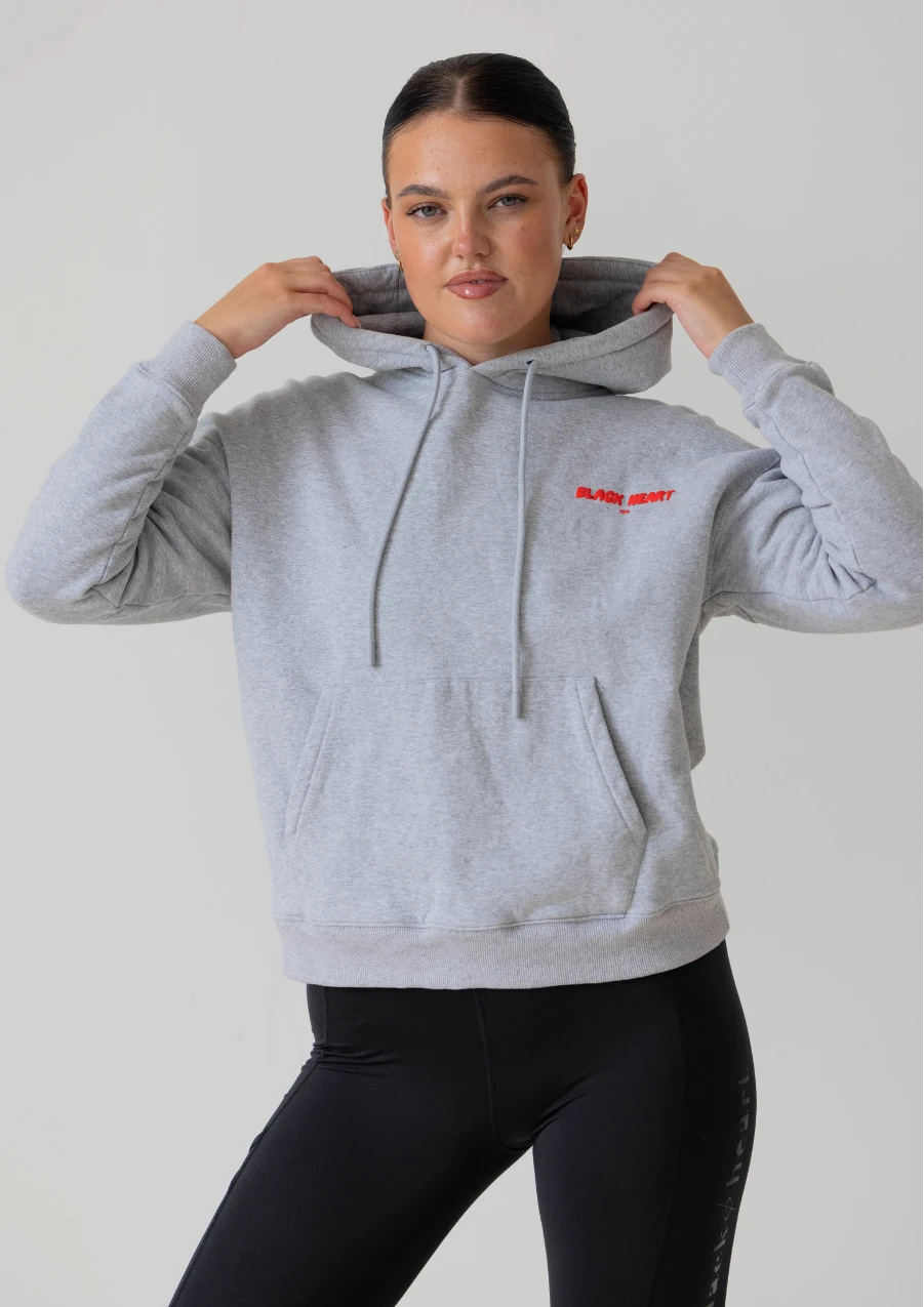 Bubble Print Hoodie - Red Heather 5 Bubble Print Hoodie - Red Heather - Image 3