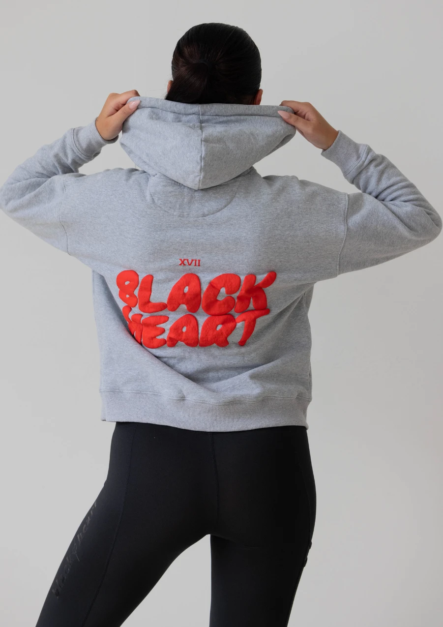 Bubble Print Hoodie - Red Heather 4 Bubble Print Hoodie - Red Heather - Image 2