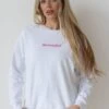 Horse Girl Crew Neck Sweatshirt - White 1 Horse Girl Crew Neck Sweatshirt - White -Black Heart Equestrian Store HORSEGIRLCREWWHITE