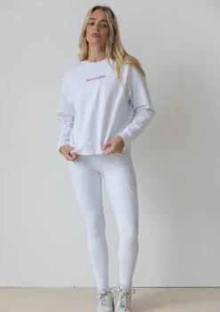 Horse Girl Crew Neck Sweatshirt - White 9 Horse Girl Crew Neck Sweatshirt - White -Black Heart Equestrian Store HORSEGIRLCREWWHITE 3