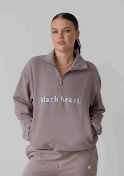 Half Zip Essentials Sweater - Latte