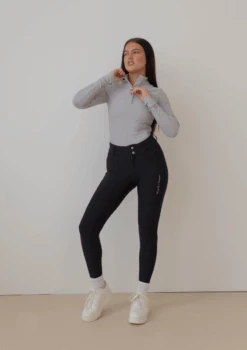 AirTec Base Layer - Light Grey -Black Heart Equestrian Store LIGHTGREYBASELAYER 6